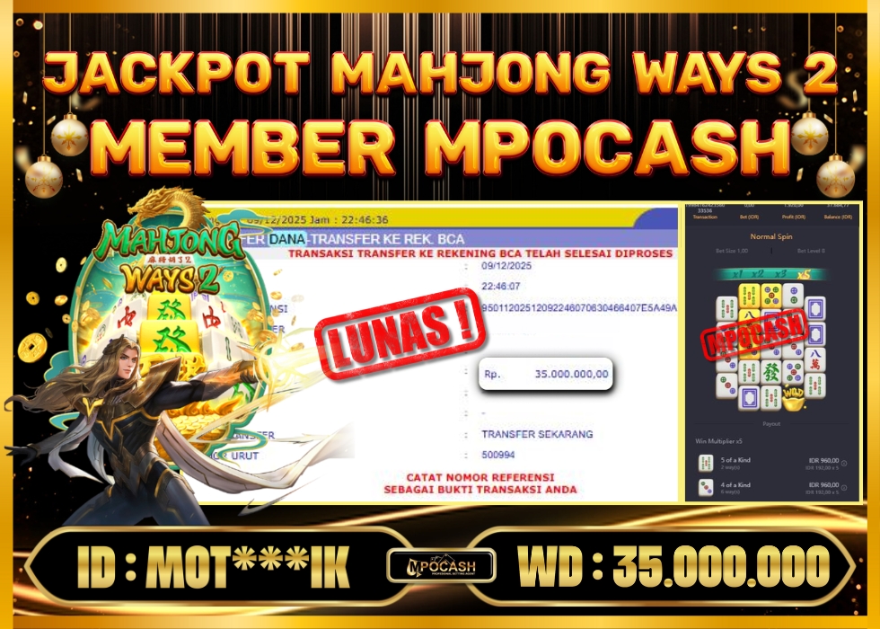 MPOCASH JACKPOT MAHJONG WAYS 2